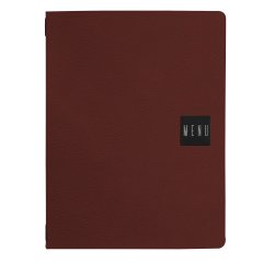 Portamenù Talk - 3 inserti doppi inclusi - A4 - 24,3 x 31,6 cm - bordeaux - Stilcasa