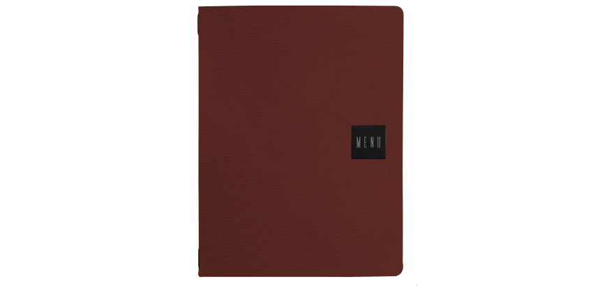 Portamenù Talk - 3 inserti doppi inclusi - A4 - 24,3 x 31,6 cm - bordeaux - Stilcasa