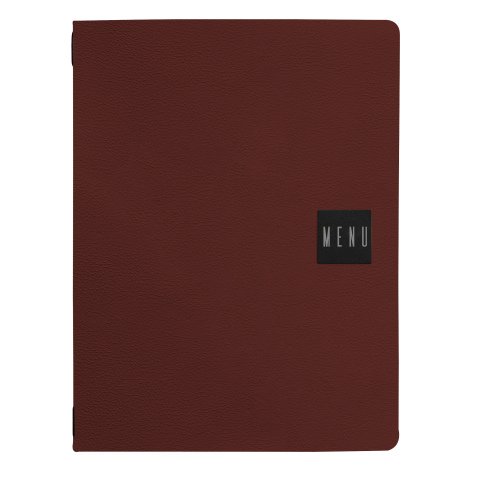 Portamenù Talk - 3 inserti doppi inclusi - A4 - 24,3 x 31,6 cm - bordeaux - Stilcasa