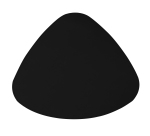 Sottopiatto sagomato Talk - 43 x 35 cm - nero - Stilcasa
