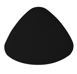 Sottopiatto sagomato Talk - 43 x 35 cm - nero - Stilcasa