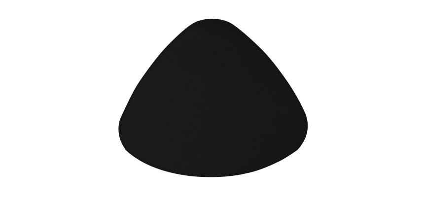 Sottopiatto sagomato Talk - 43 x 35 cm - nero - Stilcasa