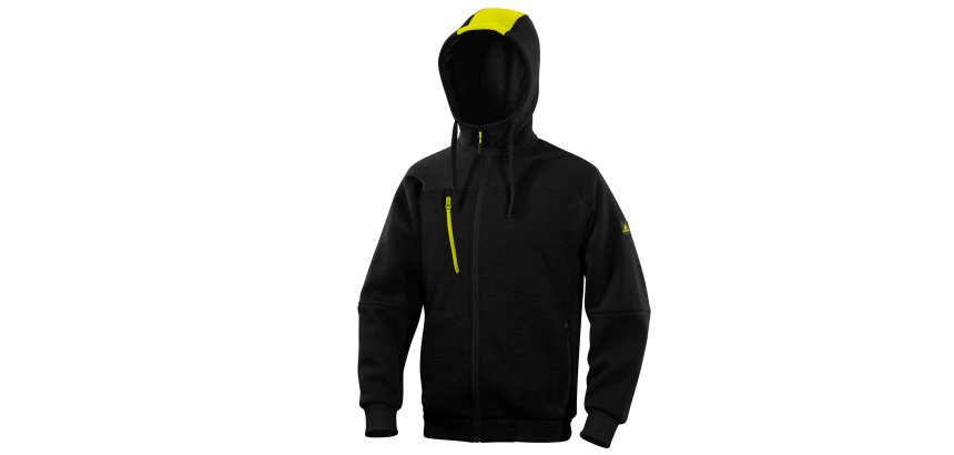 Felpa Deltaplus Borgo, nero/giallo