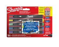 Marcatore acrilico - punta tonda - colori assortiti - Sharpie - conf. 5 pezzi