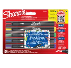 En_rotulador sharpie acrylic punta redonda blister de 5 unidades colores surtidos