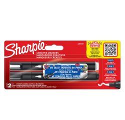 En_rotulador sharpie acrylic punta redonda blister de 2 unidades blanco y negro