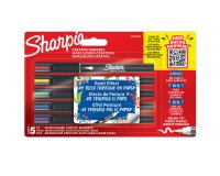 En_rotulador sharpie acrylic punta pincel blister de 5 unidades colores surtidos