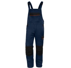 Salopette da lavoro M1SA2 - taglia M - twill/poliestere/cotone - blu/arancio - Deltaplus