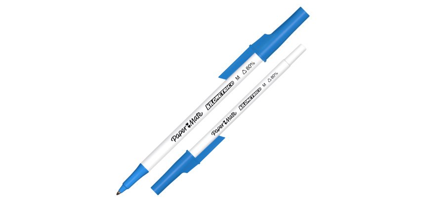 Penna sfera - cappuccio - Kilometrico Recycled - punta 1,0 mm - blu - Papermate