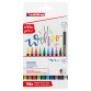Pennarello glitter 1340 - punta brush - colori assortiti - Edding - astuccio 10 pezzi