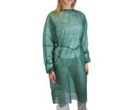 Camice monouso Visitor 18 - taglia unica - PLP - verde scuro - Worker