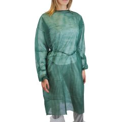 Camice monouso Visitor 18 - taglia unica - PLP - verde scuro - Worker