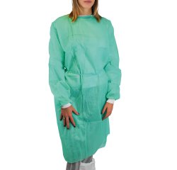 Camice monouso Visitor 30 - taglia unica - PLP - verde - Worker