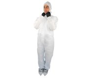 Tuta monouso Warrior - taglia XL - SMS - bianco - Worker