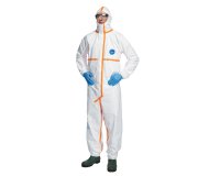 Tuta Tyvek 800J - con nastrature arancioni - taglia M - bianco - Dupont