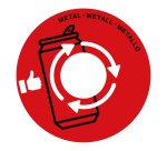 Coperchio raccolta metallo - per cestino 133R - diametro 38 cm - PVC - rosso - Cep