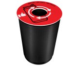 Coperchio raccolta metallo - per cestino 133R - diametro 38 cm - PVC - rosso - Cep