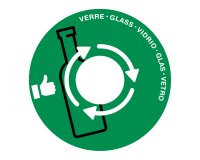 Coperchio raccolta vetro - per cestino 133R - diametro 38 cm - PVC - verde - Cep