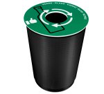 Coperchio raccolta vetro - per cestino 133R - diametro 38 cm - PVC - verde - Cep