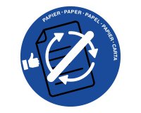 Coperchio raccolta carta - per cestino 133R - diametro 38 cm - PVC - blu - Cep