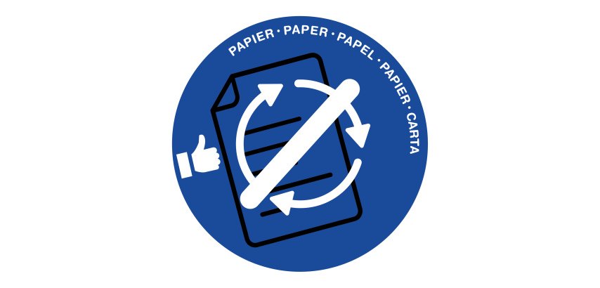 Coperchio raccolta carta - per cestino 133R - diametro 38 cm - PVC - blu - Cep