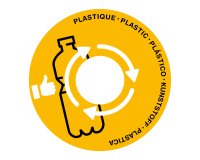 Coperchio raccolta plastica - per cestino 133R - diametro 38 cm - PVC - giallo - Cep