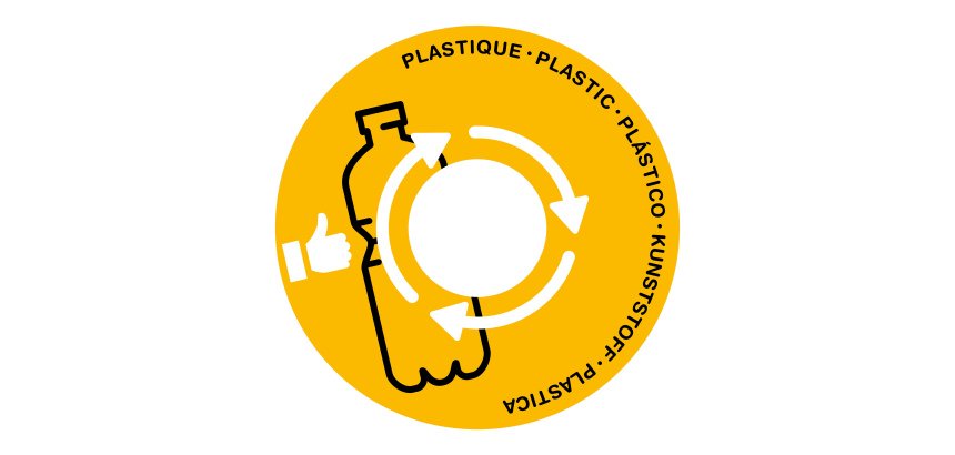 Coperchio raccolta plastica - per cestino 133R - diametro 38 cm - PVC - giallo - Cep