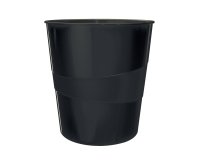 Cestino gettacarte Leitz Recycle - altezza 32,4 cm - diametro 29 cm - 15 L - nero - Leitz