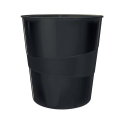 Cestino gettacarte Leitz Recycle - altezza 32,4 cm - diametro 29 cm - 15 L - nero - Leitz