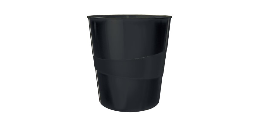 Cestino gettacarte Leitz Recycle - altezza 32,4 cm - diametro 29 cm - 15 L - nero - Leitz