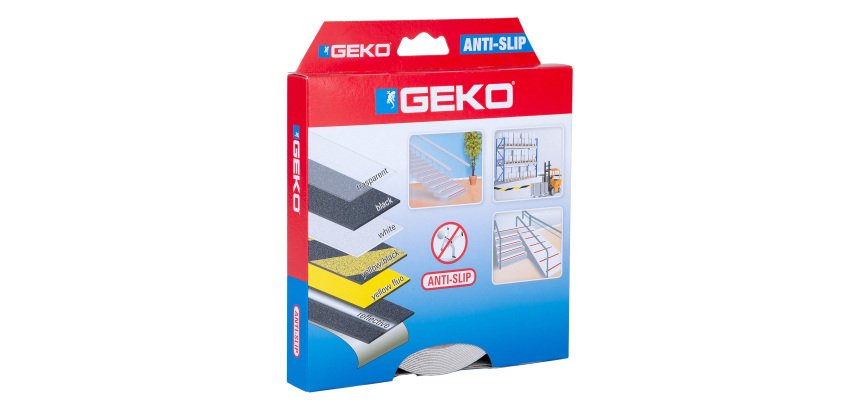 Nastro adesivo antiscivolo fosforescente ANTISLIP - 2,5 cm x 15 m - giallo - Geko