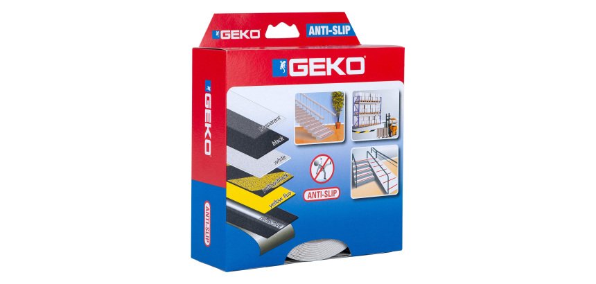 Nastro adesivo antiscivolo fosforescente ANTISLIP - 5 cm x 15 m - giallo - Geko