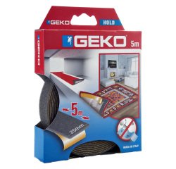 Nastro adesivo antiscivolo HOLD - per tappeti e moquette - 2,5 cm x 5 m - antracite - Geko