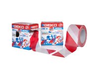 Nastro segnaletico SIGNAL - 70 mm x 200 m - bianco/rosso - Geko