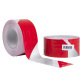 Nastro segnaletico SIGNAL - 70 mm x 100 m - bianco/rosso riflettente - Geko