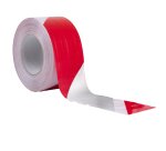Nastro segnaletico SIGNAL - 70 mm x 100 m - bianco/rosso riflettente - Geko