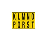 Lettere adesive da K a T - in PVC - 56 x 99 mm - 10 et/fg - 1 foglio - nero/giallo