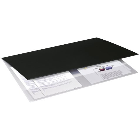 Sottomano Soft - doppio con tasca interna trasparente - 49 x 34,5 cm - plastica - nero - Arda