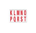 Lettere adesive da K a T - in PVC - 70 x 124 mm - 10 et/fg - 1 foglio - rosso/bianco
