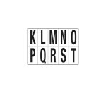 Lettere adesive da K a T - in PVC - 70 x 124 mm - 10 et/fg - 1 foglio - nero/bianco