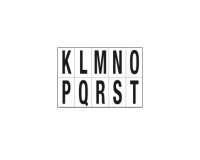 Lettere adesive da K a T - in PVC - 70 x 124 mm - 10 et/fg - 1 foglio - nero/bianco