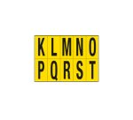 Lettere adesive da K a T - in PVC - 70 x 124 mm - 10 et/fg - 1 foglio - nero/giallo