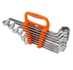 Chiavi poligonale - doppie curvate - misure assortite - CRV - Valex - conf. 8 pezzi