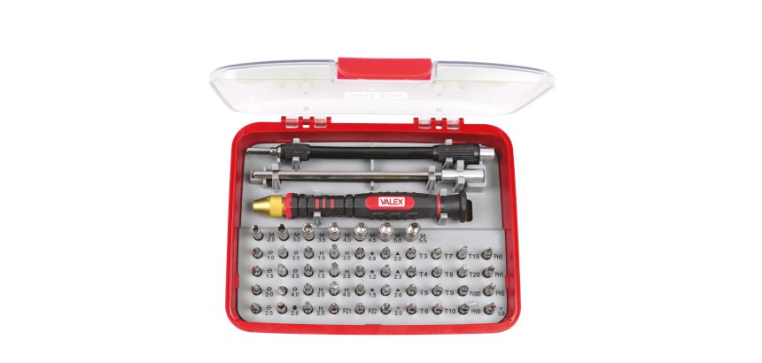 Portainserti di precisione  - con 51 inserti - misure assortite - Valex