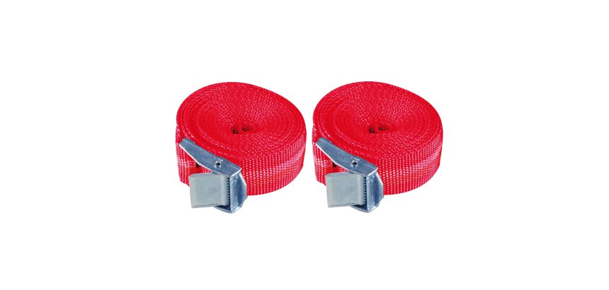 Cinghie - con fibia in metallo - per carichi fino a 250 kg - 25 mm x 2,5 m - Valex