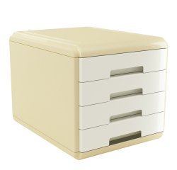 Cassettiera Vintage Milk - 4 cassetti - 29,5 x 38,5 x 28,2 cm - avorio - Arda