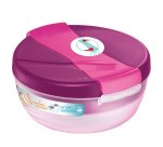 Lunch Bowl Origins - 3 scompartimenti - 19,5 x 18,5 x 9,2 cm - 1,4 L - rosa - Maped