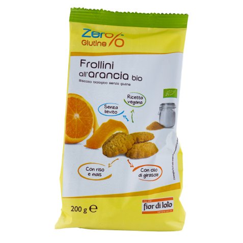 Frollini - arancia - 200 gr - Zerglutine