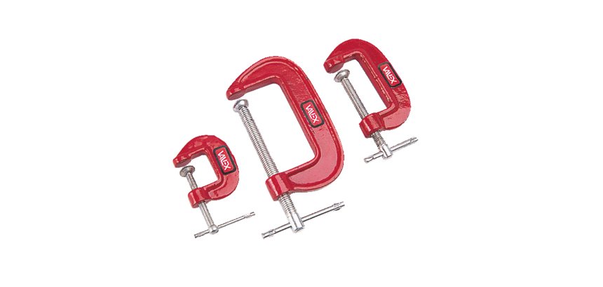 Set 3 morsertti a C - con serraggio a vite - misure assortite - Valex