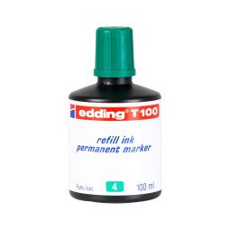 Inchiostro permanente per marcatori T100 - 100 ml - verde - Edding